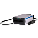 single unit nanosecond fiber laser with main housing and optical fiber beam delivery optics attached