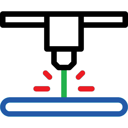 green laser processing a material representing efficient light-matter interactions of green lasers