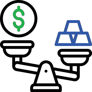 scale weighing cost against an object representing the balance between cost and performance for nanosecond lasers