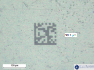 micromachining micro code marking application example microscopic view