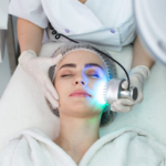 patient receiving medical laser treatment