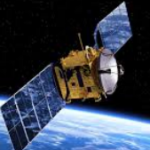 satellite in orbit around the Earth to illustrate free-space satellite communication with diode lasers